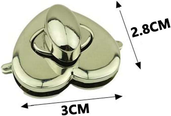 SDGH 1 бр. Метална чанта във формата на Сърце с Превръщането заключване на Закопчалката-Обтегач за чанти, чанти