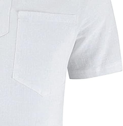 Мъжки Модни Памучен Бельо Тениска На съвсем малък, Ежедневни Ризи С шнур На Врата, Летни Плажни Върховете В