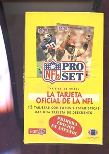 1991 Pro Set Spanish Football Wax Pack Box Брет Favre Нов Тарьета Тарьетас - Восъчни Пакети За футбол
