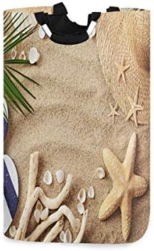 Сгъваема Кошница За Дрехи Плажен Пясък Морска Звезда Черупки кош За Бельо Голяма Тъканно Кошница Органайзер