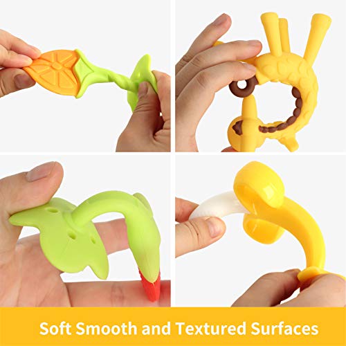 Fu Магазин Детски играчки за никнене на млечни зъби (6 опаковки) за Новородени, фризер, Безопасни, Не съдържат