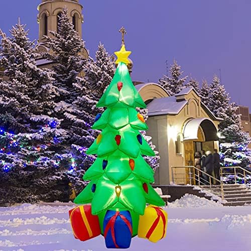 Liooty 7-Подножието Надуваема Коледно Дърво, Коледна Елха с 3 Подарочными Опаковани Кутии, Коледна Украса за