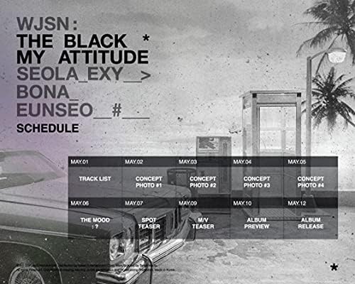 Cosmic Girls WJSN: The Black My Attitude 1-ри сингъл, Албум, вариант 2, Комплект CD + 96p Книга + 1p Стикер