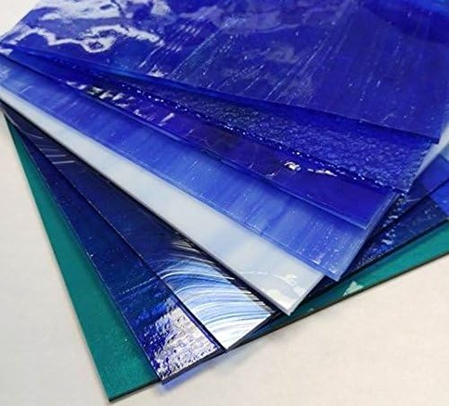 Опаковка от цветно стъкло 6 x8, Blue Разнообразие От Stallings Stained Glass