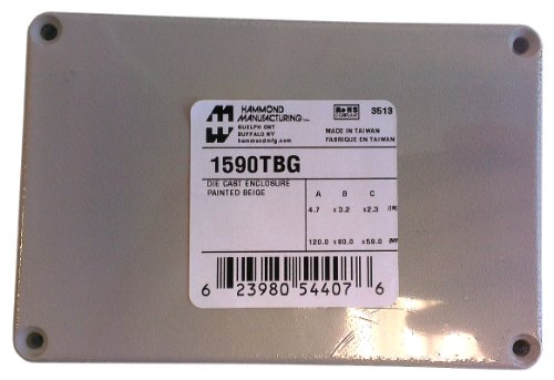 Корпус от лят алуминий Hammond 1590TBG бежов цвят - Инча (4,7 x 3,2x 2,2) mm (120 mm x 80 mm x 55 mm)