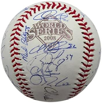 Екипът на Филис Подписа Бейзболен топката 2008 World Series MLB Бейзбол Holo 176530 - Бейзболни Топки С Автографи