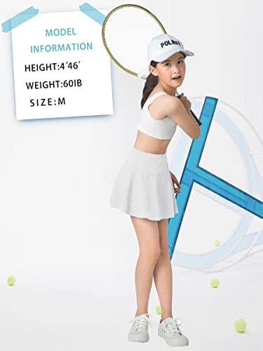 Детска спортна тенис пола за момичета LETAOTAO Golf Skort с джобове с цип и Къси панталони UPF50+