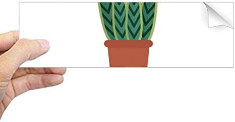 Домашно Кактус Растението е В саксия Сукуленти Зелен Правоъгълник Стикер Върху Бронята на Стикер На Прозореца