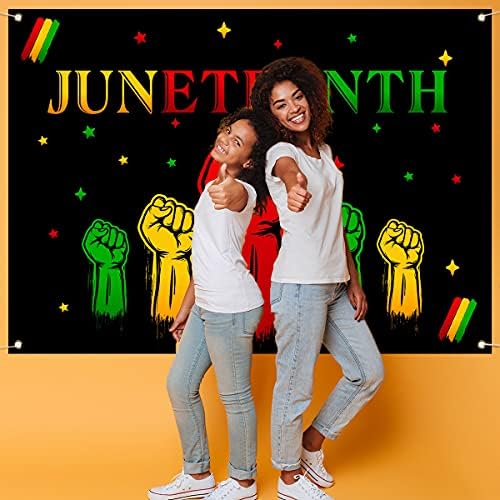 Девятнадцатое юни Фон Банер Афроамериканский Ден на Независимостта Черно Освобождаване Снимка Свобода Монтиране