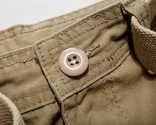 Мъжки Леки Ежедневни Панталони-Карго от кепър лента през С джобове с цип, Улични Къси Панталони, Памучни Армейските