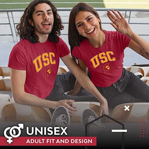 Цвят на колежа унисекс-тениска за възрастни с арка и логото в мек стил Gameday