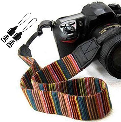 Каишка за фотоапарат WANBY Платно Многоцветен Сменящи се Презрамка за Камера с Быстроразъемными Катарами за