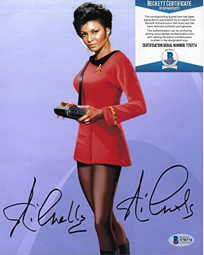 Nichelle Nichols Uhura Star Trek Оригиналната снимка 8X10 с автограф w / Beckett COA 3