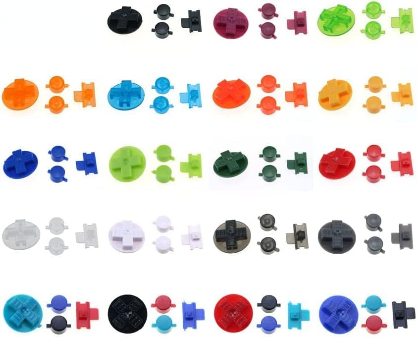Набор от пластмасови бутони A, B, която замества Gameboy Classic за бутони GB DMG D-pad (цветен-C)