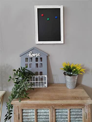 Черна дъска 16 x 12 в дървена рамка за стена на къща, Декоративна Креда дъска за училище, офис, сватби и меню.