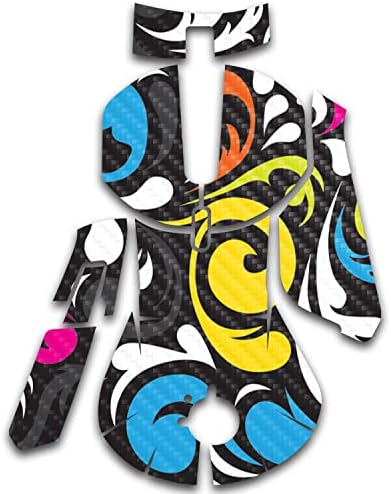 Обшивка MightySkins от въглеродни влакна, съвместими с игри на мишката SteelSeries Съперник 5 - Преден | Защитно,