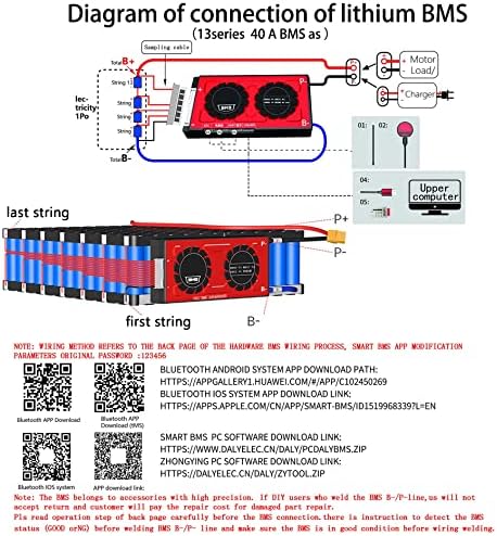 SYTH LiFePO4 BMS 16S 48V Система за управление на батерията Такса защита на печатната платка Литиево-Желязо-Фосфатный