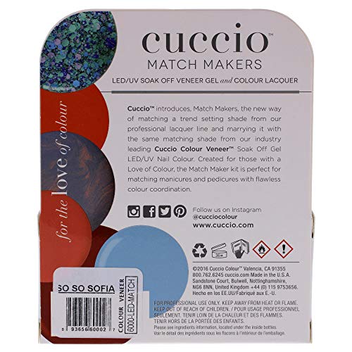 Лак за нокти Cuccio Color Veneer - Технология triple пигментация - Гел за дългосрочна заличаване без лак - За
