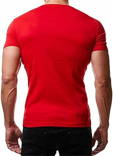 2023 Нова Мъжки Ежедневни Однотонная Горната Риза, Блуза С V-образно деколте, Обикновена Върховете на Копчета