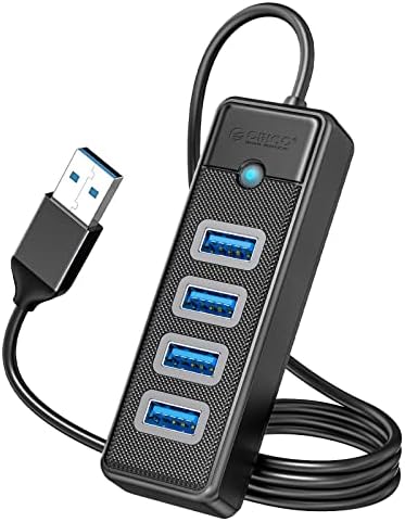4-Портов Хъб USB 3.0 или USB ултра тънък-сплитер ORICO за пренос на данни с дълъг кабел с дължина 3,28 фута