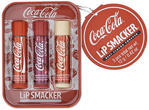 Lip Smacker Coca-Cola 3 БР. Буркан от Балсама за устни на Класическата coca-cola, Черешова кола и Ванильная