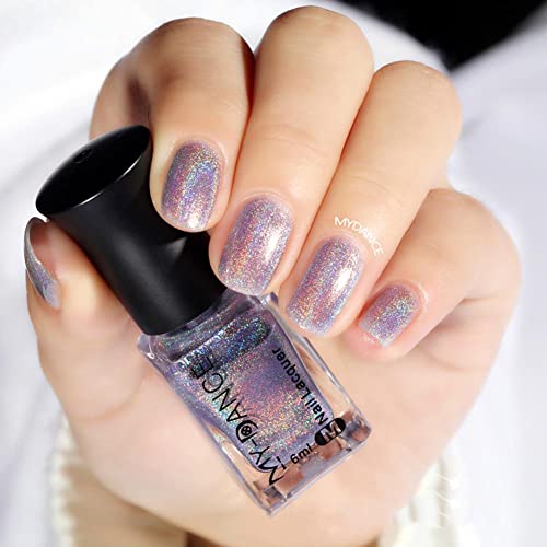 1бр 6 мл 15 цвята Diamond Лазерен лак за нокти е Доста лъскав огледален блясък За нокти Холографски устойчив
