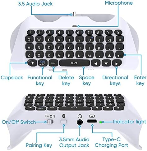 Безжична клавиатура Klipdasse за контролер PS5, Декоративна обвивка, която е Съвместима с wi-fi контролер PS5