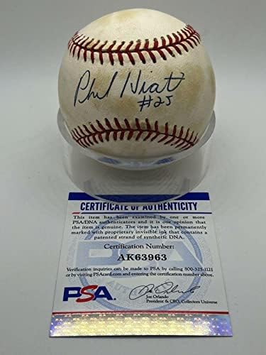 Phil Hiatt Рояли Тайгърс Подписаха Автограф Официален представител на OMLB Baseball PSA DNA - Бейзболни топки
