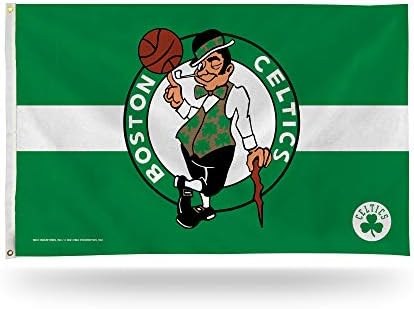 Шарени Флаг-Банер Rico Industries НБА Бостън Селтикс с размери 3 x 5 инча - Едностранен - На закрито или на