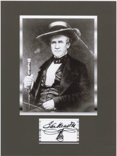 Подпис Киркленда Сам Хюстън, Герой на Тексас, Снимка с автограф с размери 8 Х 10 на гланцирана фотохартия