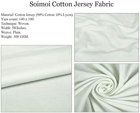 Soimoi, бели памучни Джърси плат с триъгълен художествен геометрични принтом, ширина 58 см