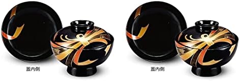 J-кухненски комплект от 2-те чаши (Двойка), Дървена 4,2-инчов Смукателна Чаша Черен цвят / DX Knot