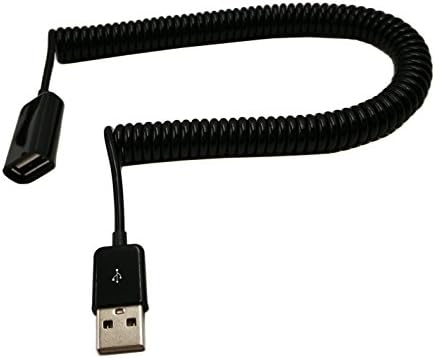 zdyCGTime 10 МЕТРА / 2,5 М, Спирален кабел USB 2.0 за мъже и жени за синхронизация на данни и зареждане (черен)