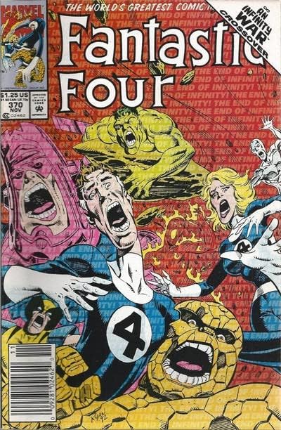 Фантастичната четворка (Том 1) 370 (павилион за Вестници) VF / NM ; Комиксите на Marvel | Война безкрайност