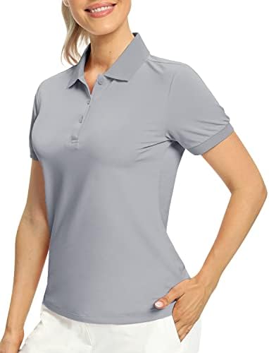 Дамска риза за голф Hiverlay, Поло блузи за Жени, UPF 50 +, Леки, бързо съхнещи Стаи Ризи за Всеки Ден с яка, Работни Върховете