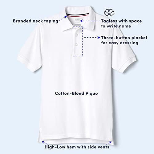 Единни риза с къси ръкави Pique с къс ръкав за момчета French Toast (Standard & Хъски)
