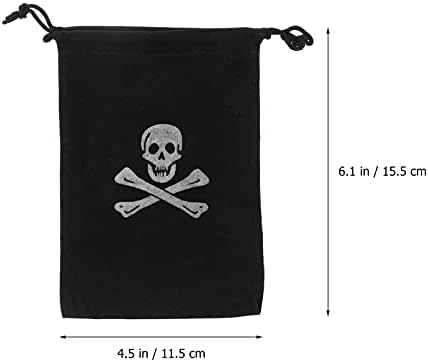 MAGICLULU за Многократна употреба на Листа 10 бр., Пират Черната чанта на съвсем малък за Хелоуин, Pirate чанта за шоколадови бонбони на съвсем малък, Чанти за Предложения за