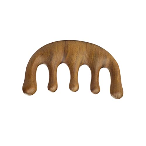 Масажна четка за коса с Ръчно изработени от Златния Сандалово Дърво, Малка Преносима Дървена четка за коса за