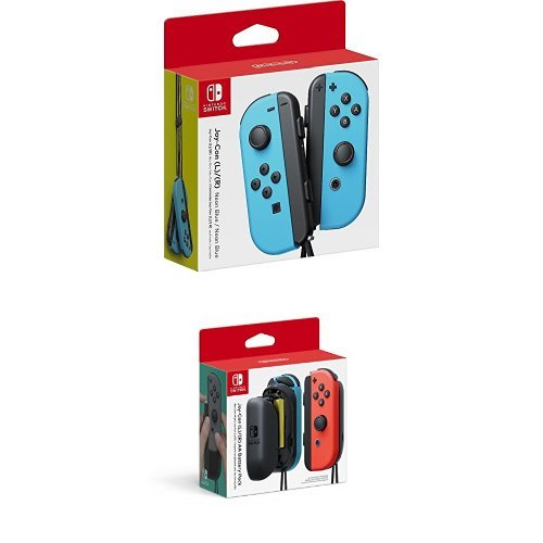 Nintendo Joy-Con (L / R) -Неоново Синьо и Отделението блок Switch -Joy-Con AA