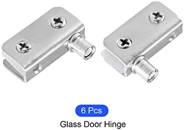 Панта за стъклена врата METALLIXITY (с дебелина 5-8 мм) 6 бр., Регулируеми Стъклени Скоби от Неръждаема Стомана