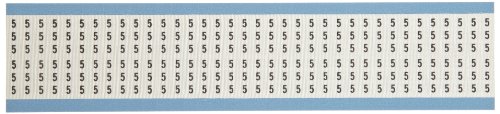 Дължина маркер Брейди HH-5-PK 1,5 инча, Ацетатная плат B-12, Тел Маркерная карта с червени цифри, Черно на бяло,