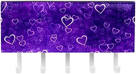 Стенен Куки GUEROTKR, Висящи на Куки, Лепкава, Куки за Окачване, Безшевни Модел под формата На Пурпурно Сърце