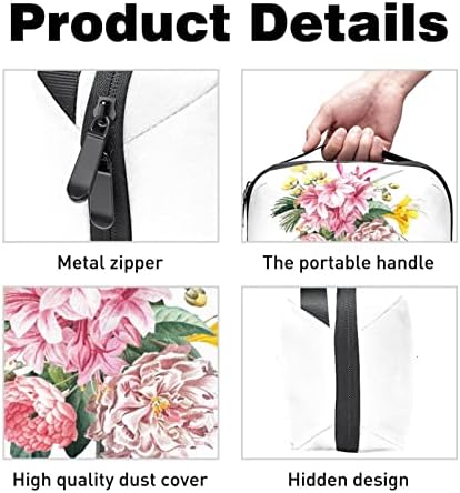 Косметичка, очарователен вместительные чанта за грим Пътна цвете пролетно чанта за тоалетни принадлежности,