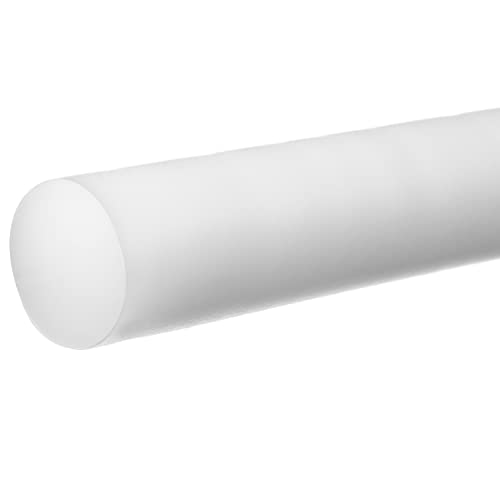 Пластмасов прът от гомополимера ацеталя Delrin, Бяло, с диаметър от 2 х 3 метра. Дълъг