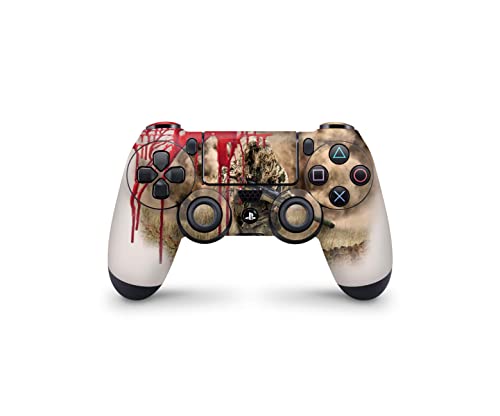 Кожата контролер ZOOMHITSKINS PS4, съвместим с контролер Playstation 4, Horror Battlefield Soldier Blood Sand