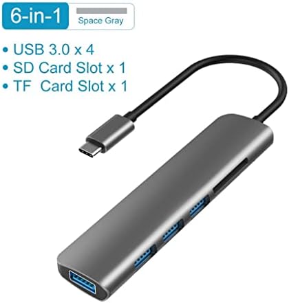 XDCHLK USB 3.1 Type-C Хъб към адаптер 4K Thunderbolt 3 C USB Hub с гнездо за четец на карти памет 3.0 TF SD