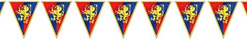 Бистл всички сезони Пластмасов Средновековен Фантастичен Вимпел-Банер С Дизайн от Кралския Лъв За Украса на