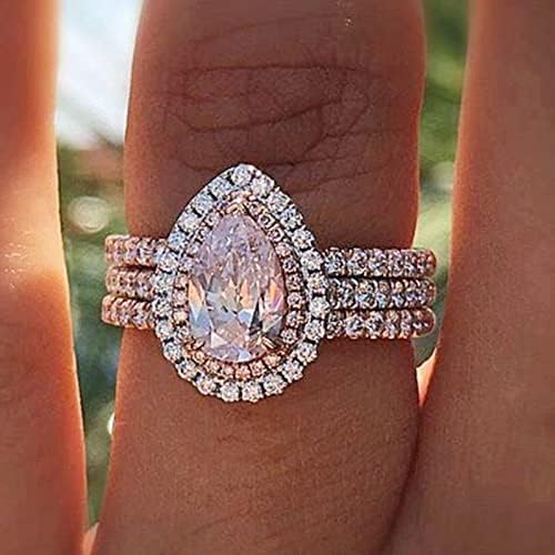 Бижута за жени, Пръстени от Бяло пръстен Подарък Бижута, ръчно изработени сватбени кройка Обручальный камък