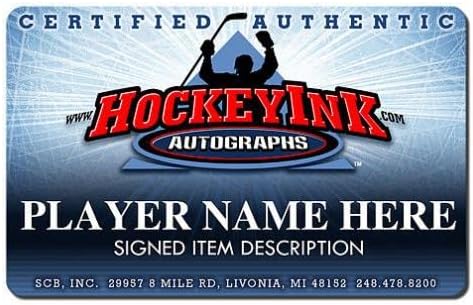 НОРМИ УЛЛМАН подписа на шайбата на Детройт Ред Уингс - за миене на НХЛ с автограф