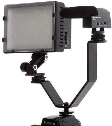 V-образна скоба за двойна камера и камера Polaroid с 2 стандартни скрепителни елементи за обувки (за едновременно